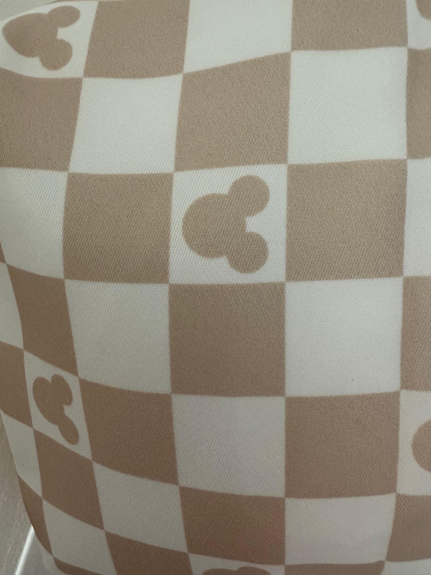 Mickey Mouse Cream Checked Bum Bag / Crossbody Bag
