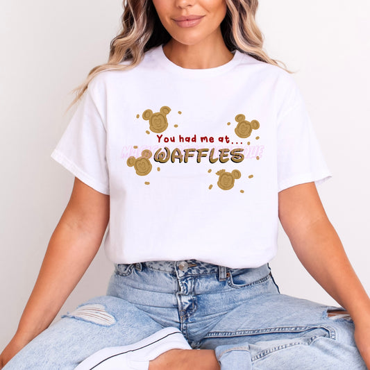 MICKEY MOUSE YOU HAD ME AT WAFFLES T.SHIRT