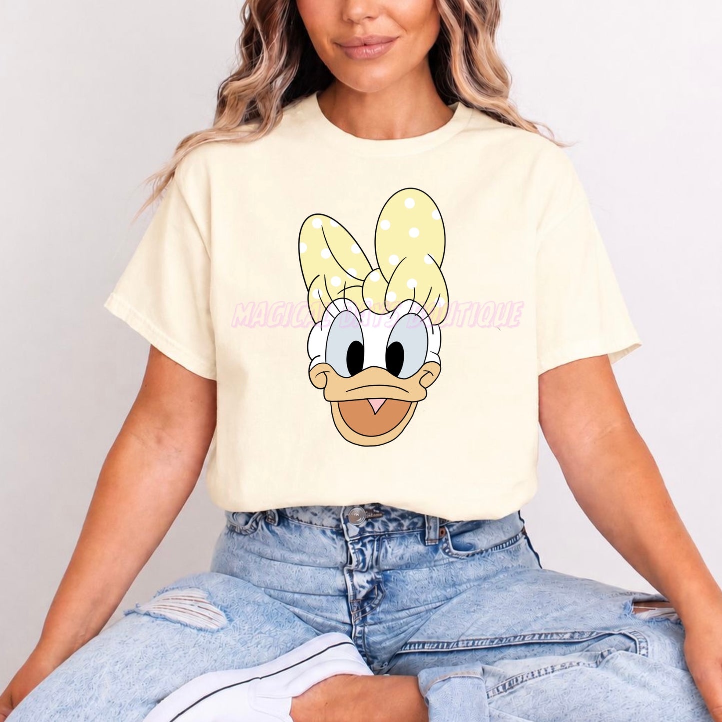 DAISY DUCK LEMON BOW POLKA DOT T.SHIRT