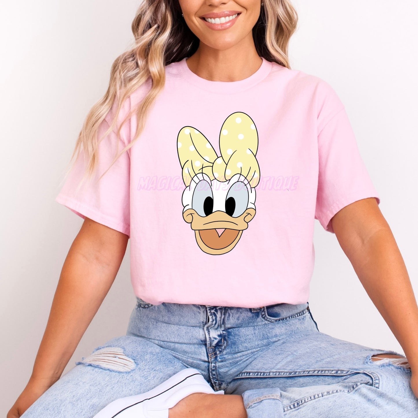 DAISY DUCK LEMON BOW POLKA DOT T.SHIRT
