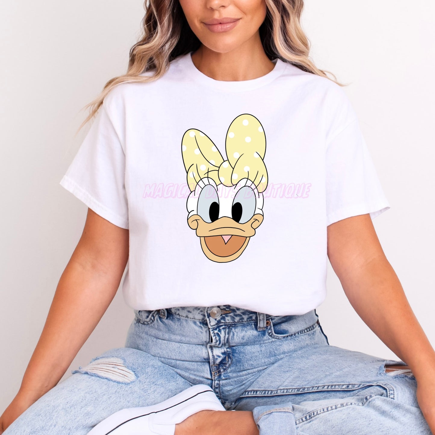 DAISY DUCK LEMON BOW POLKA DOT T.SHIRT