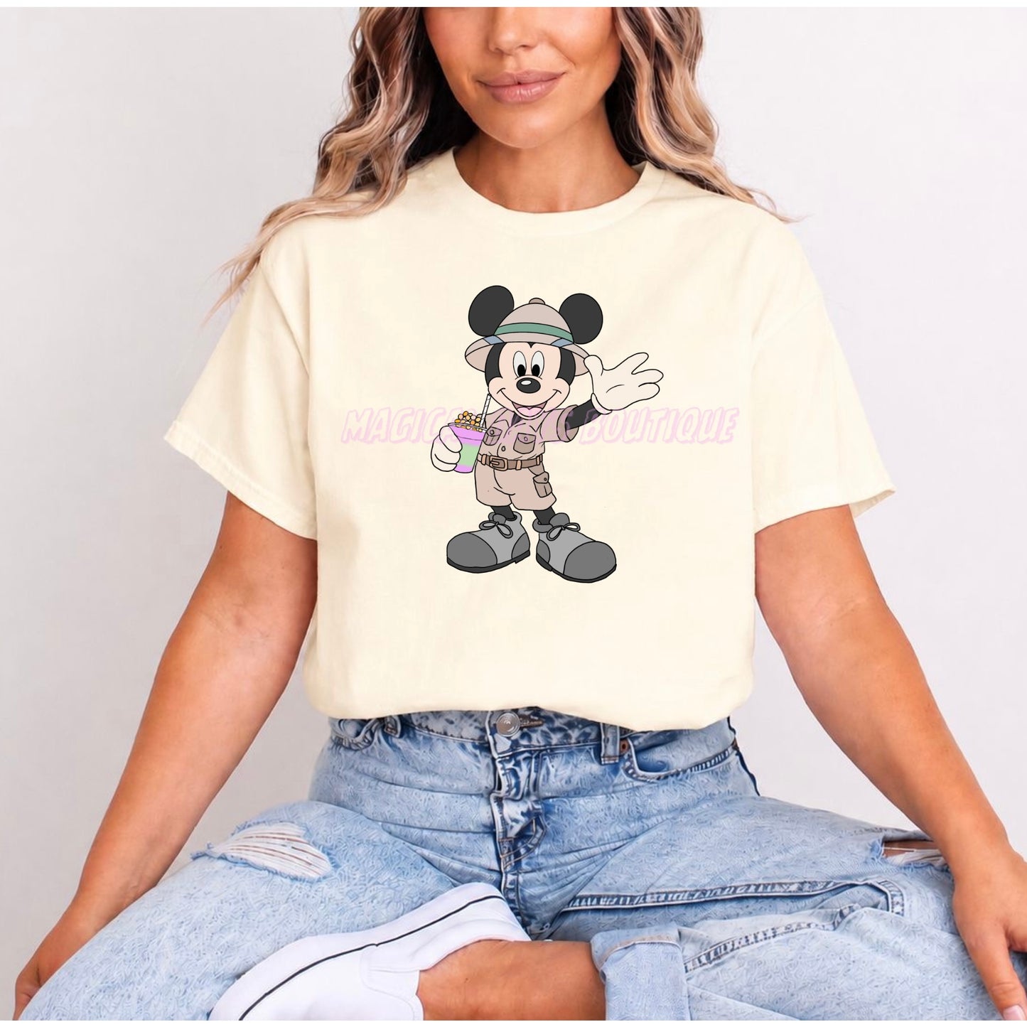 SAFARI MICKEY NIGHT BLOSSOM ANIMAL KINGDOM T.SHIRT