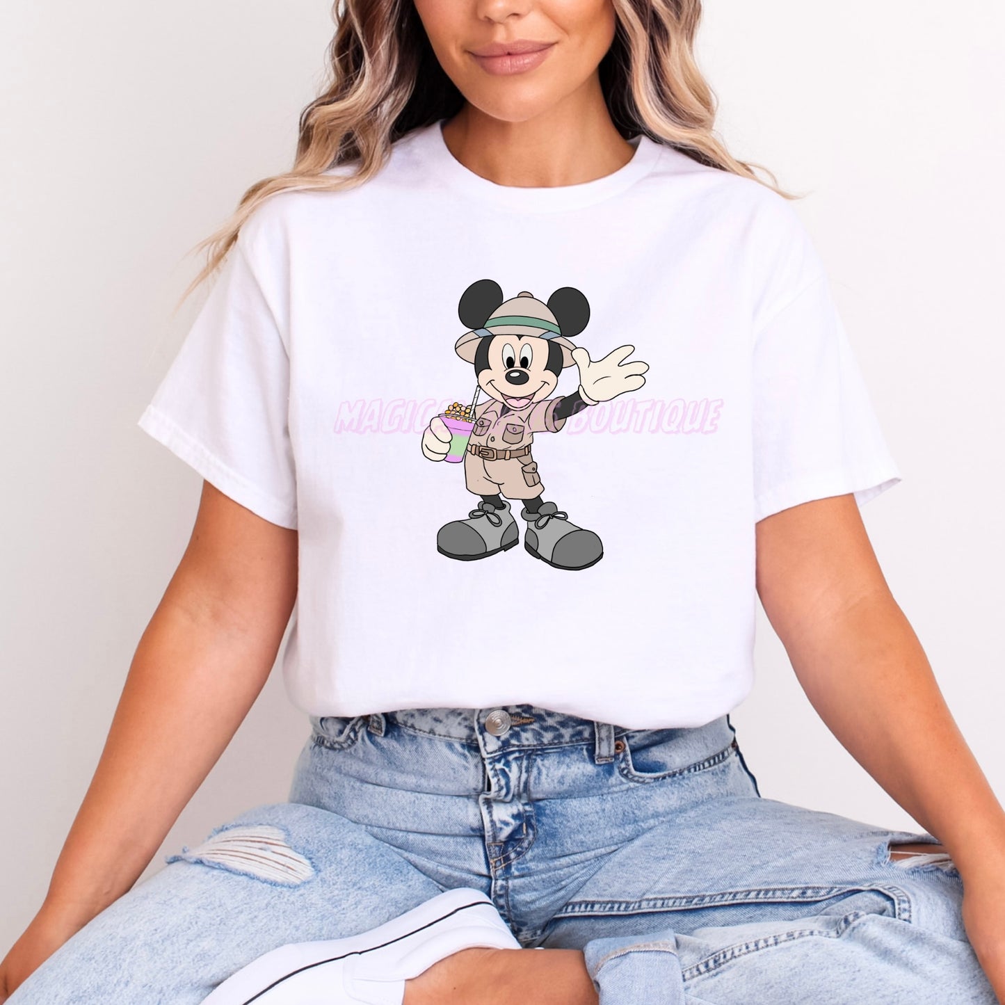 SAFARI MICKEY NIGHT BLOSSOM ANIMAL KINGDOM T.SHIRT
