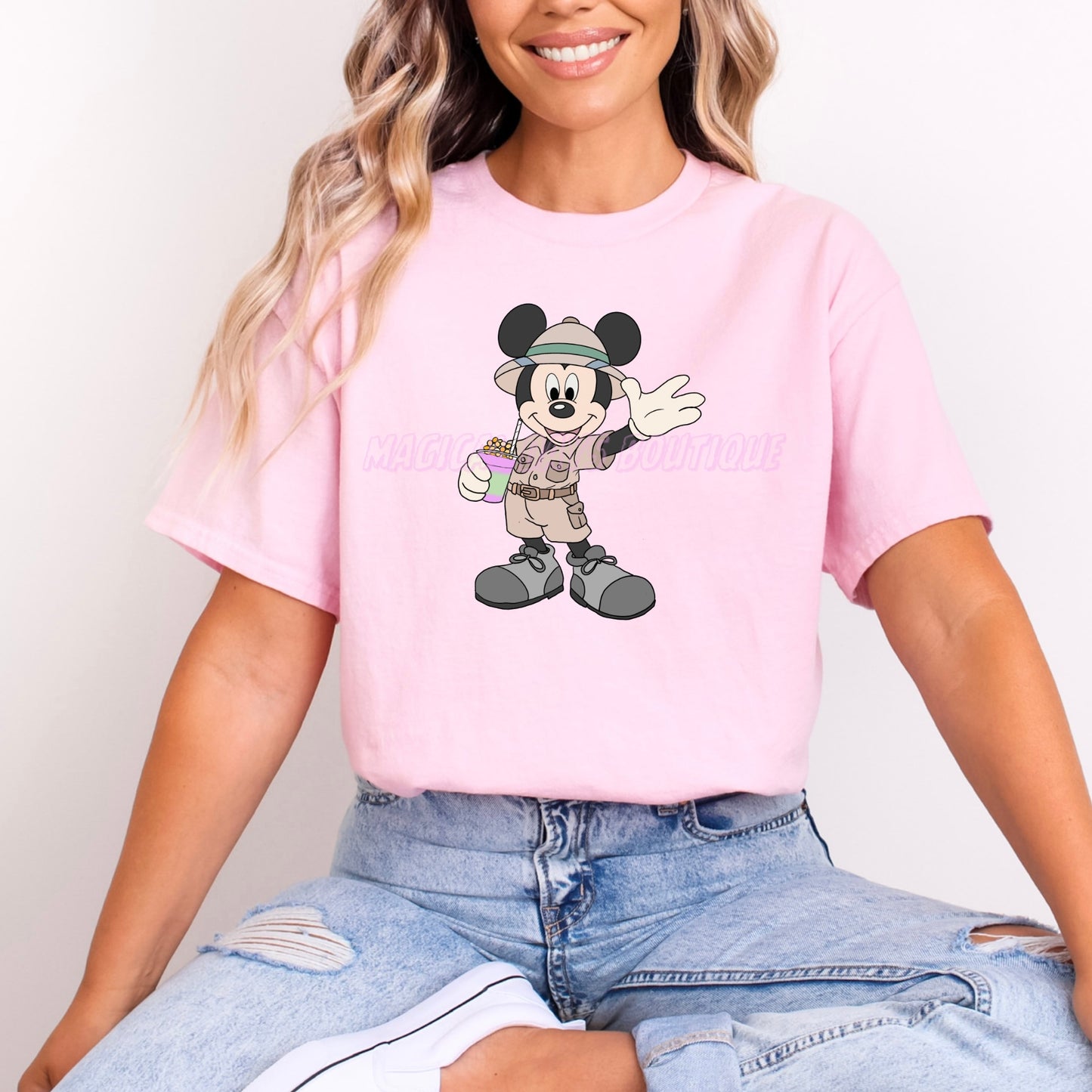 SAFARI MICKEY NIGHT BLOSSOM ANIMAL KINGDOM T.SHIRT