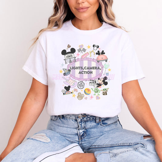 HOLLYWOOD STUDIOS LIGHTS CAMERA ACTION T.SHIRT