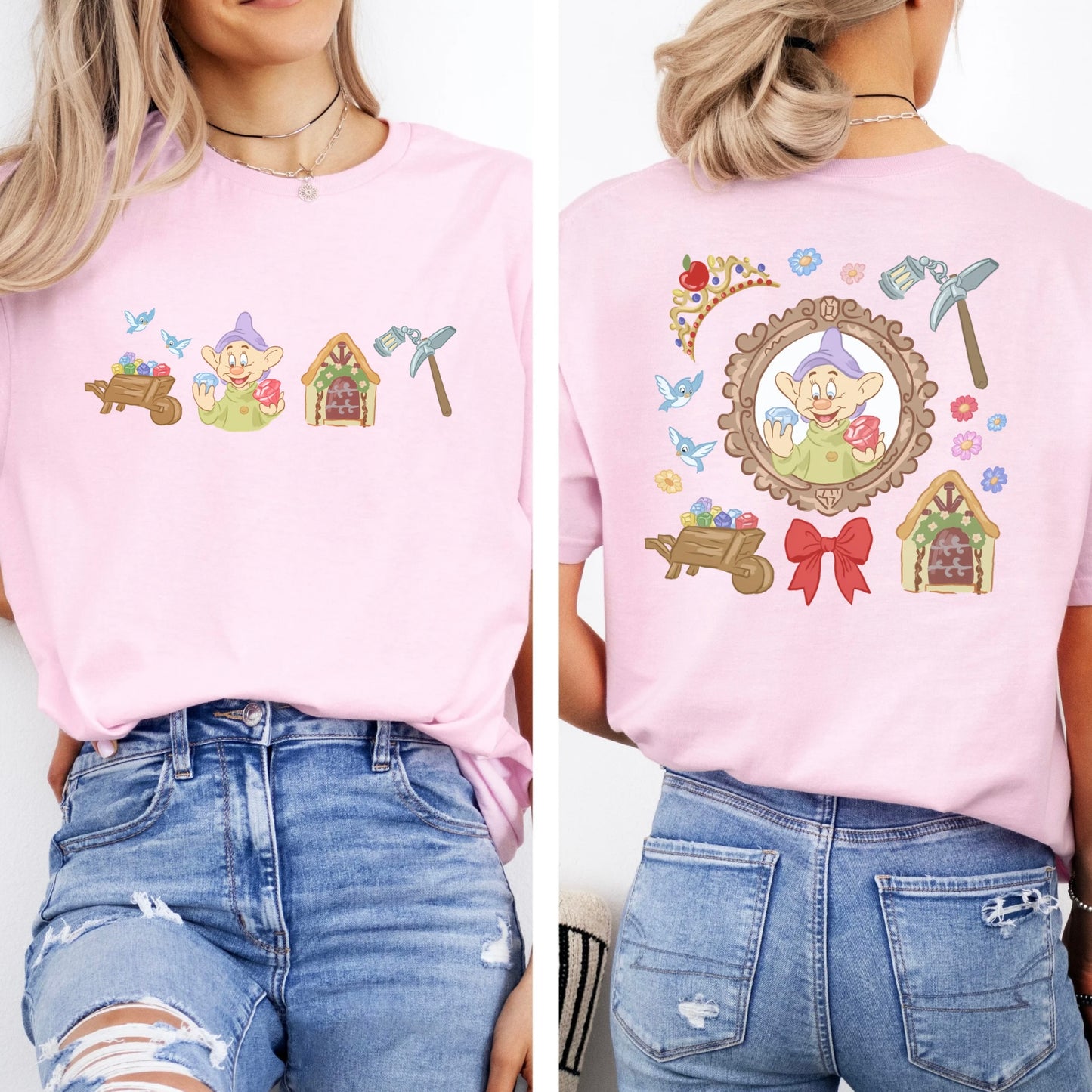 DOPEY SEVEN DWARFS MINE TRAIN DOUBLE SIDED T.SHIRT