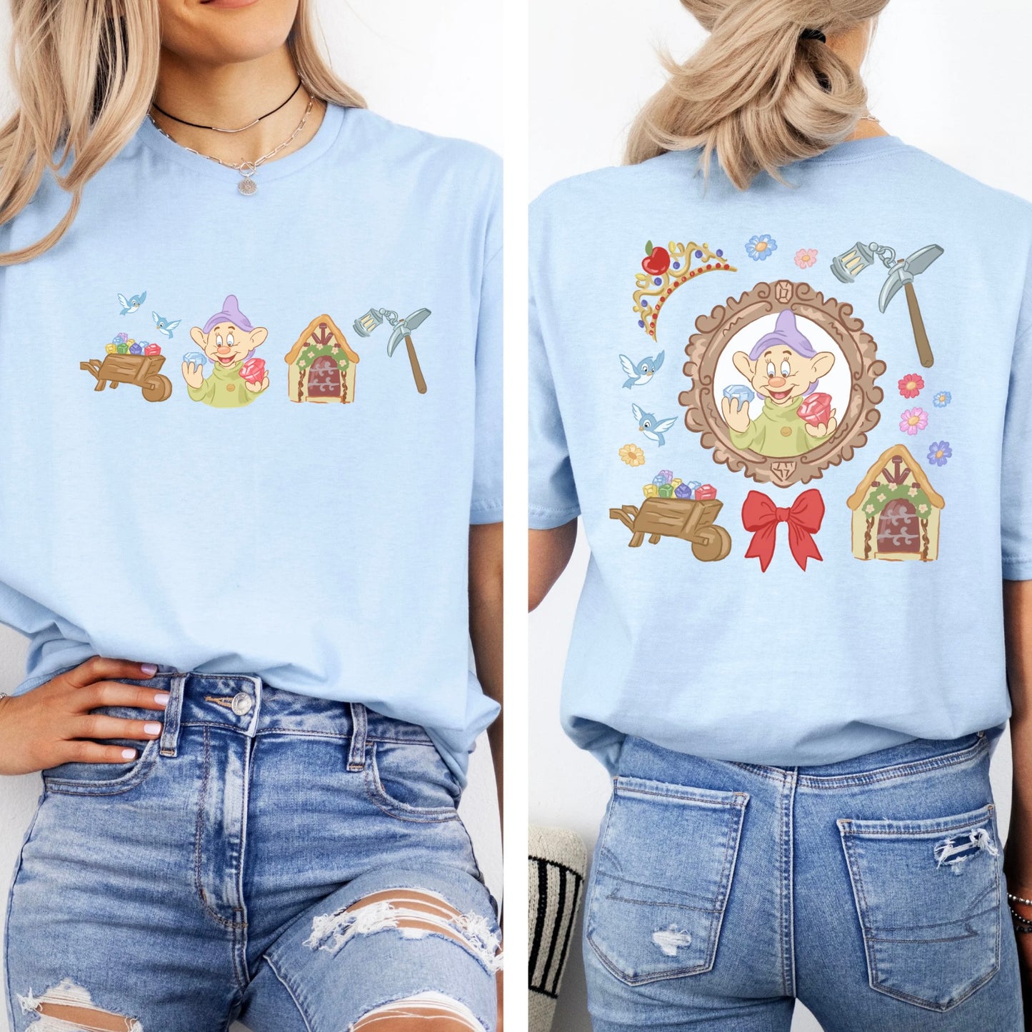DOPEY SEVEN DWARFS MINE TRAIN DOUBLE SIDED T.SHIRT
