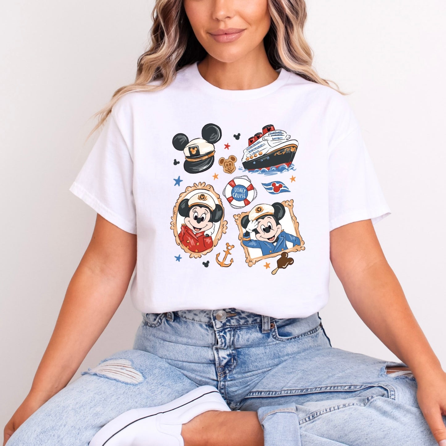 Disney Cruise Minnie and Mickey Hat Waffle Print