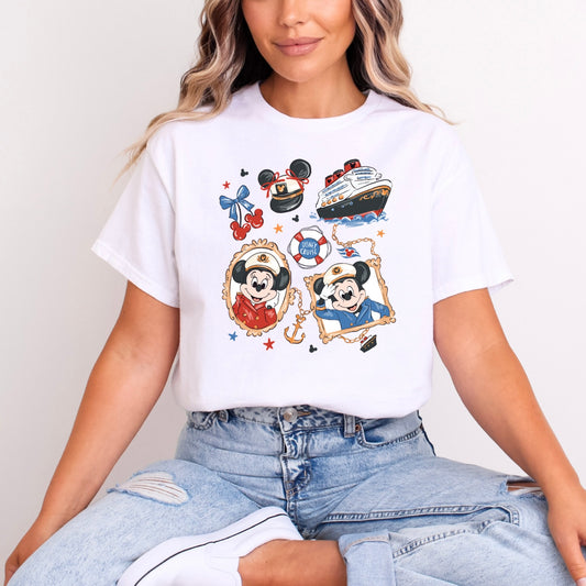Disney Cruise Minnie and Mickey Ears Cherry Print