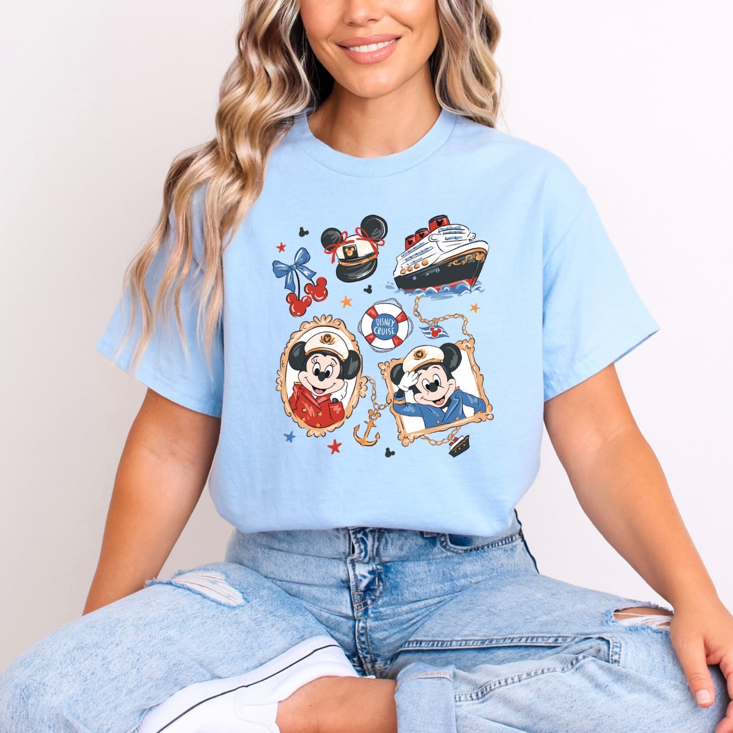 Disney Cruise Minnie and Mickey Ears Cherry Print
