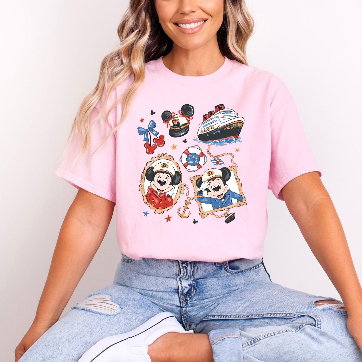 Disney Cruise Minnie and Mickey Ears Cherry Print