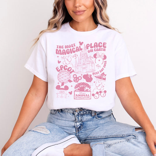 Disney Four Park Most Magical Place Pink