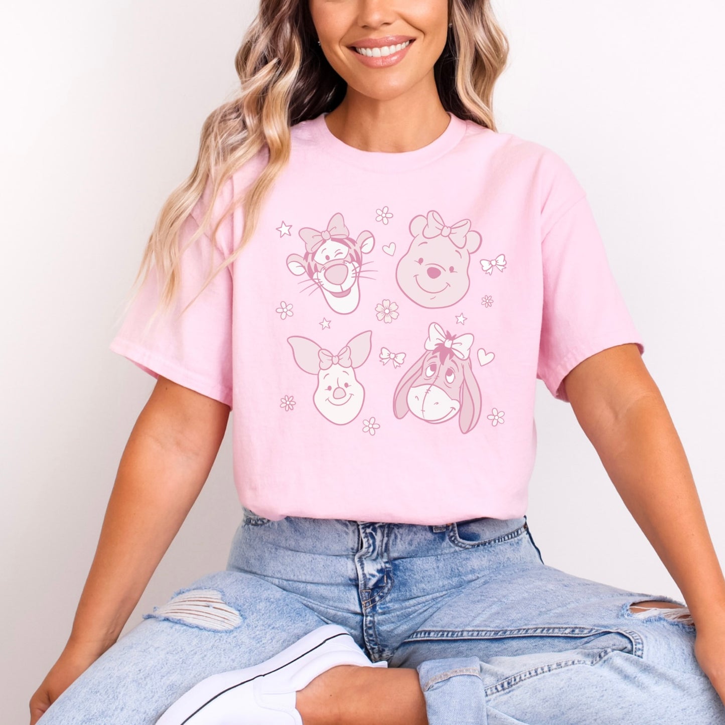 Pink Winnie the Pooh and Friends