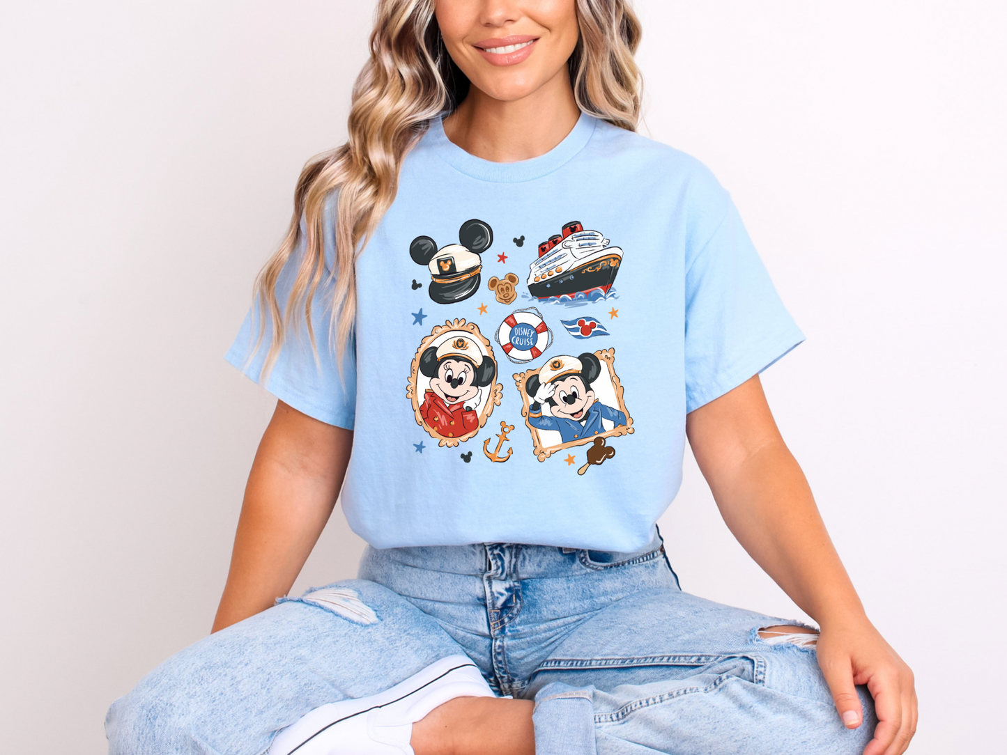 Disney Cruise Minnie and Mickey Hat Waffle Print