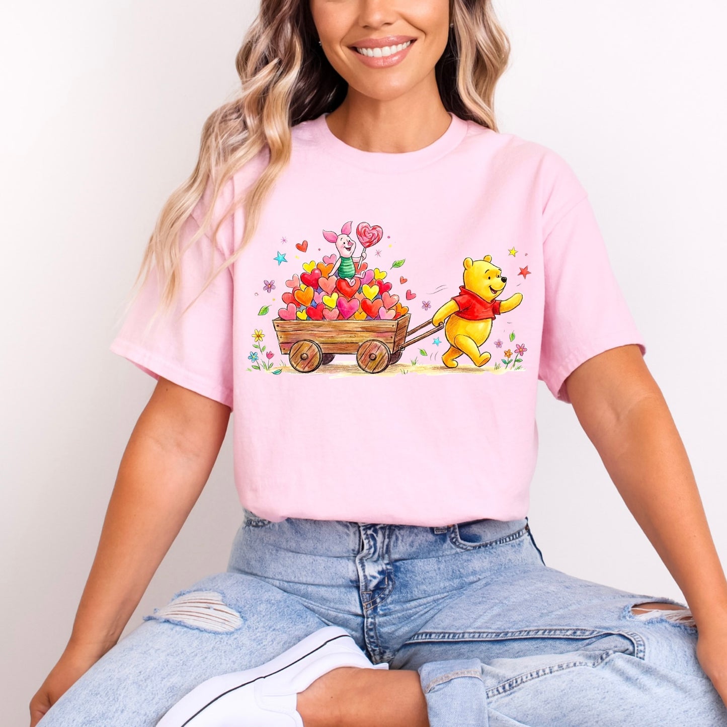 Winnie the Pooh and Piglet Heart Wagon