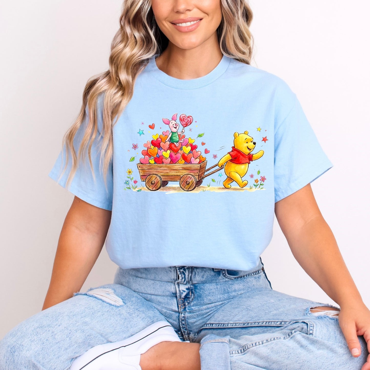 Winnie the Pooh and Piglet Heart Wagon
