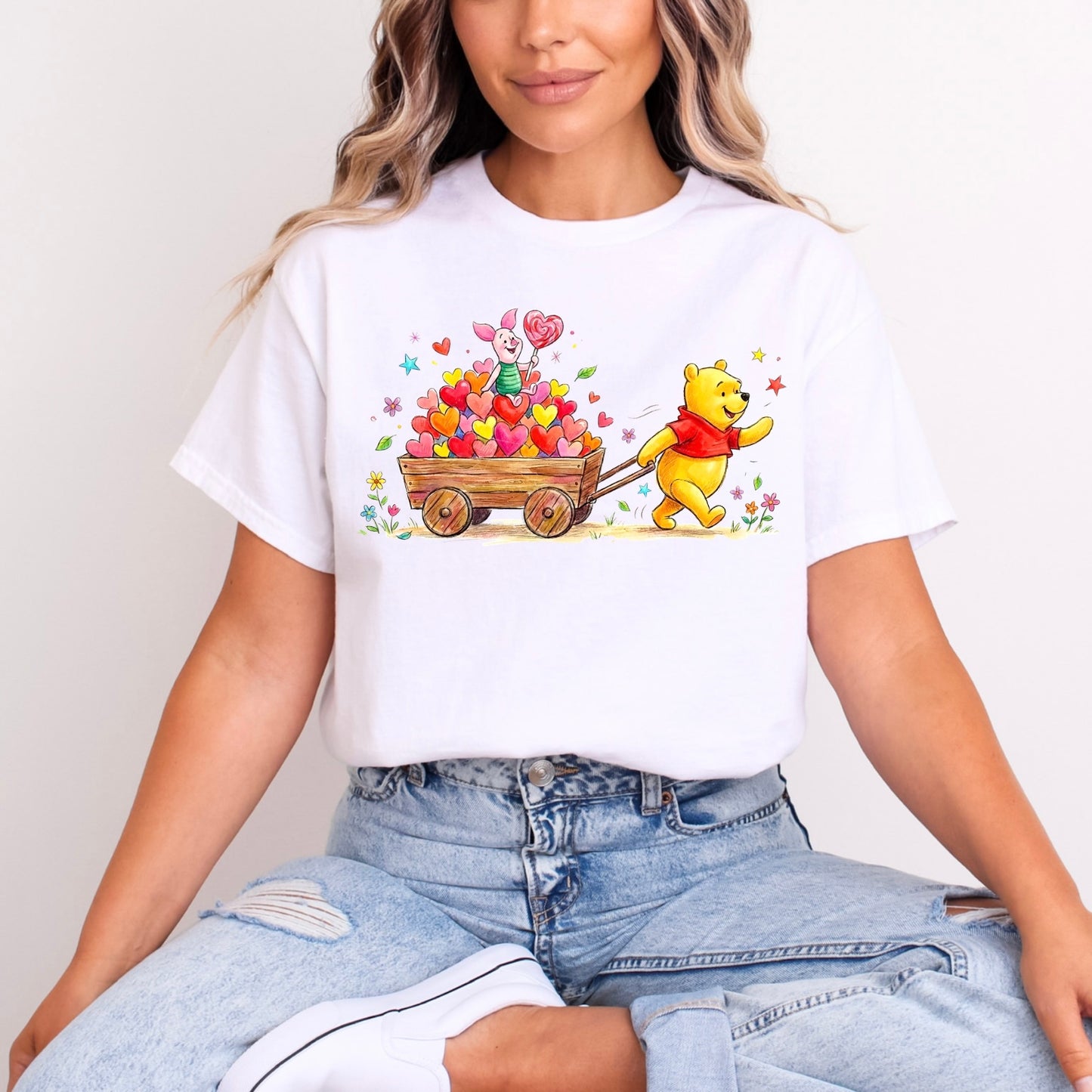 Winnie the Pooh and Piglet Heart Wagon