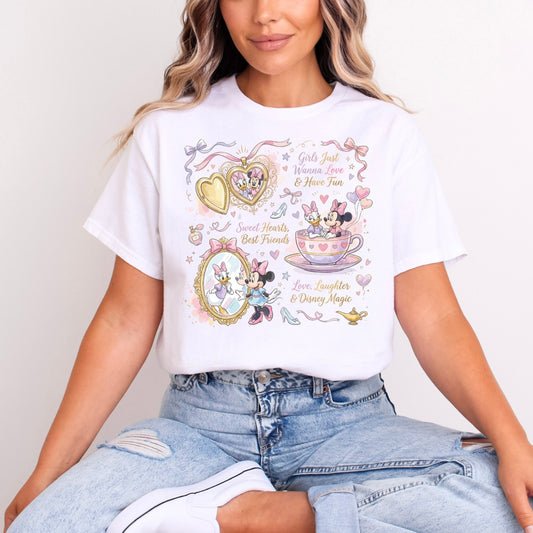 Minnie and Daisy Besties Sweet Hearts And Best Friends