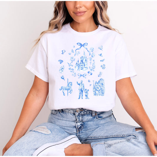 WALT & MICKEY FLOWER CASTLE BLUE