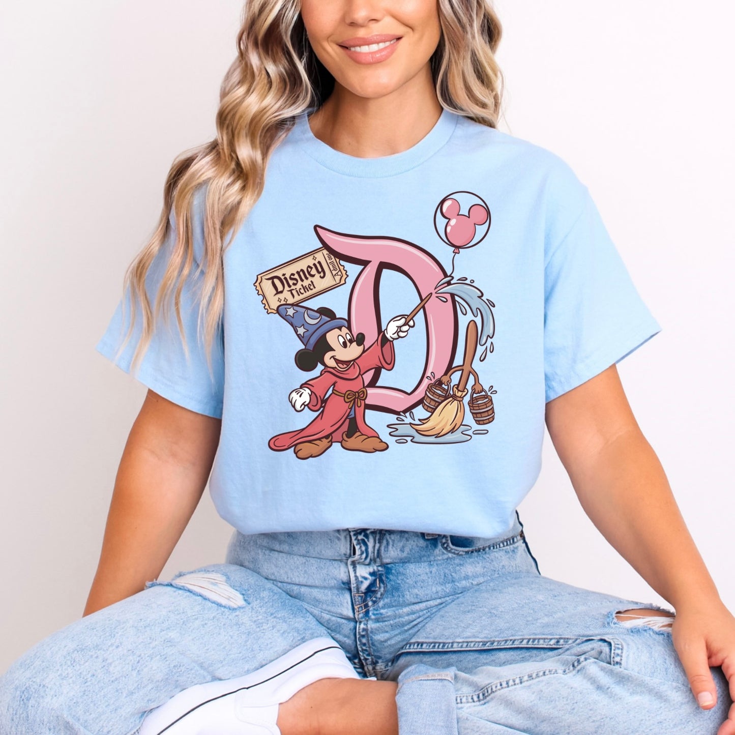 Sorcerer Mickey Pink Letter D