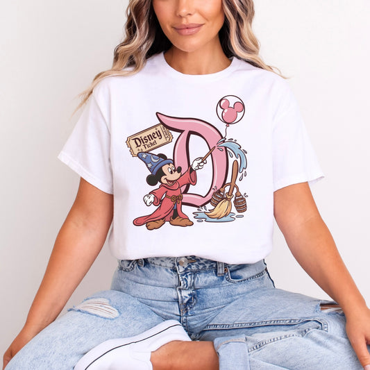 Sorcerer Mickey Pink Letter D