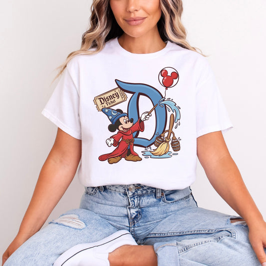 Sorcerer Mickey Blue Letter D