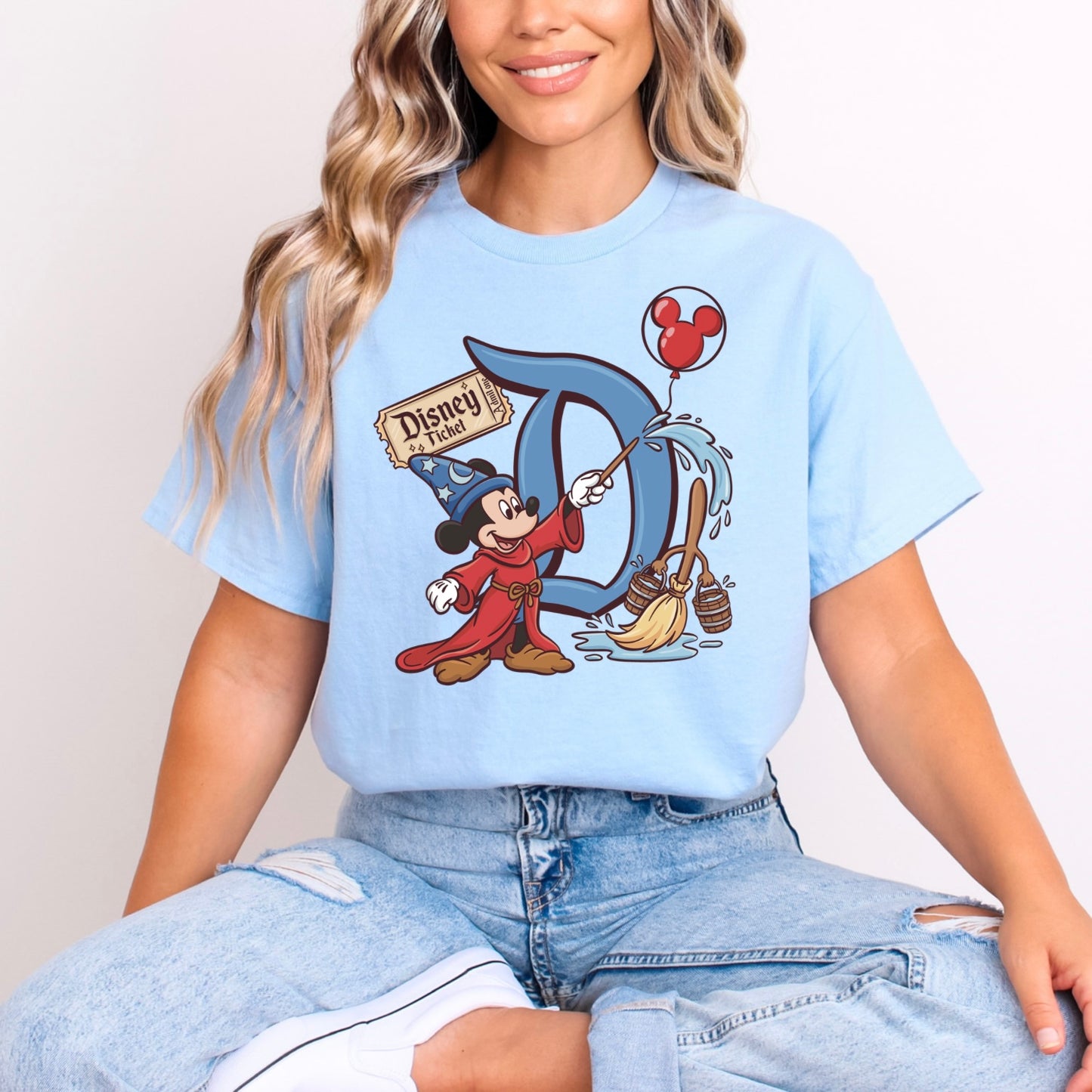 Sorcerer Mickey Blue Letter D