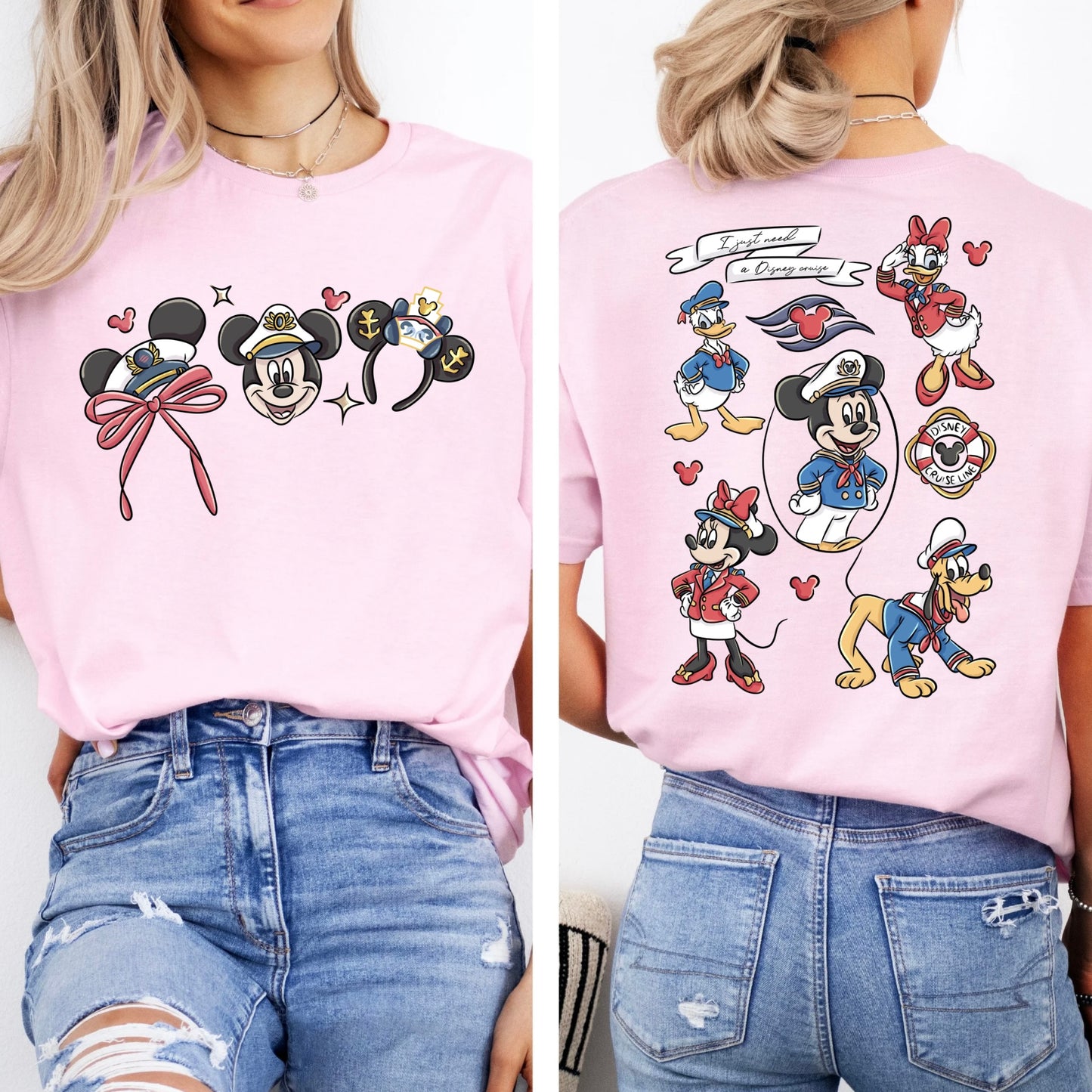 CRUISE MICKEY AND PALS DOUBLE SIDED T.SHIRT
