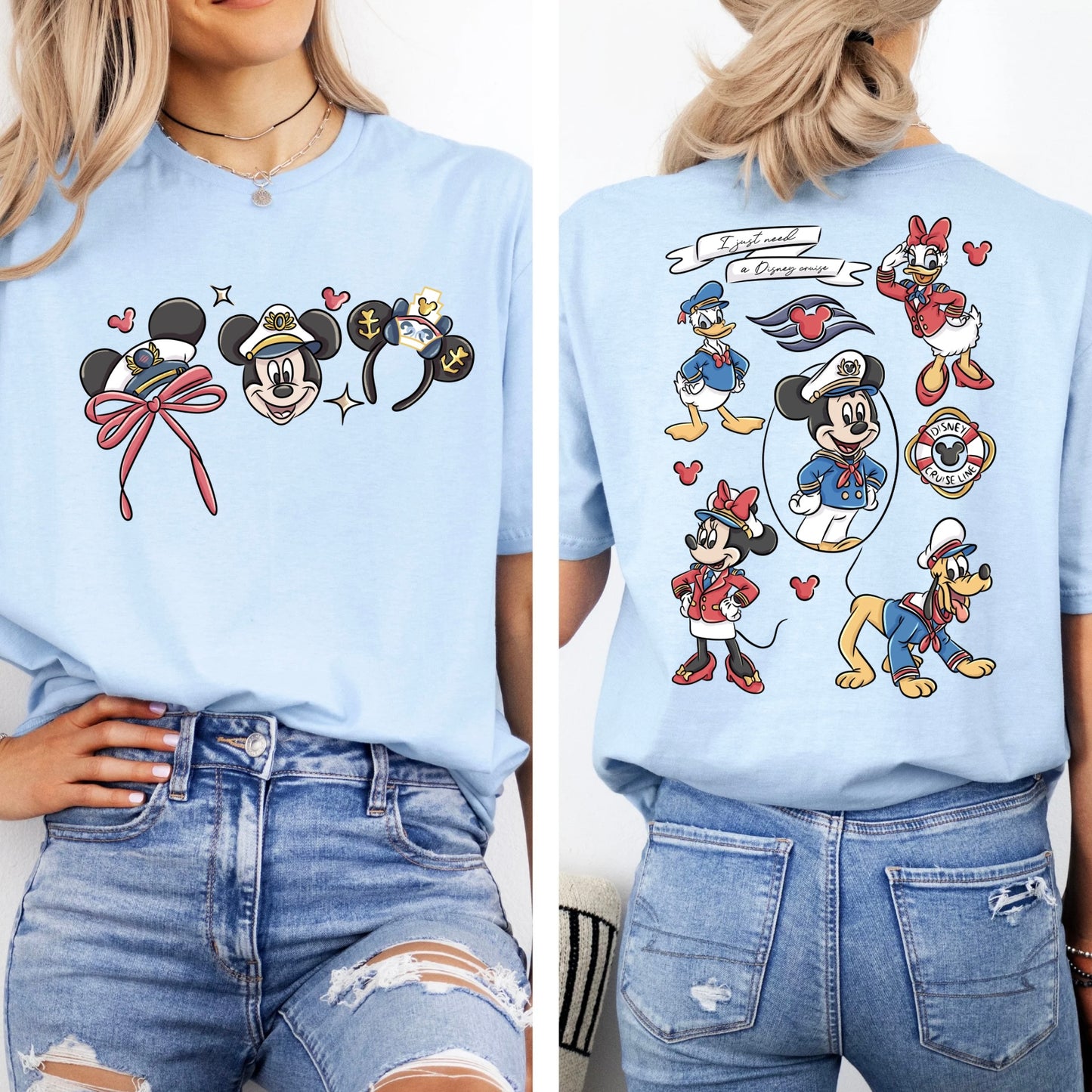 CRUISE MICKEY AND PALS DOUBLE SIDED T.SHIRT