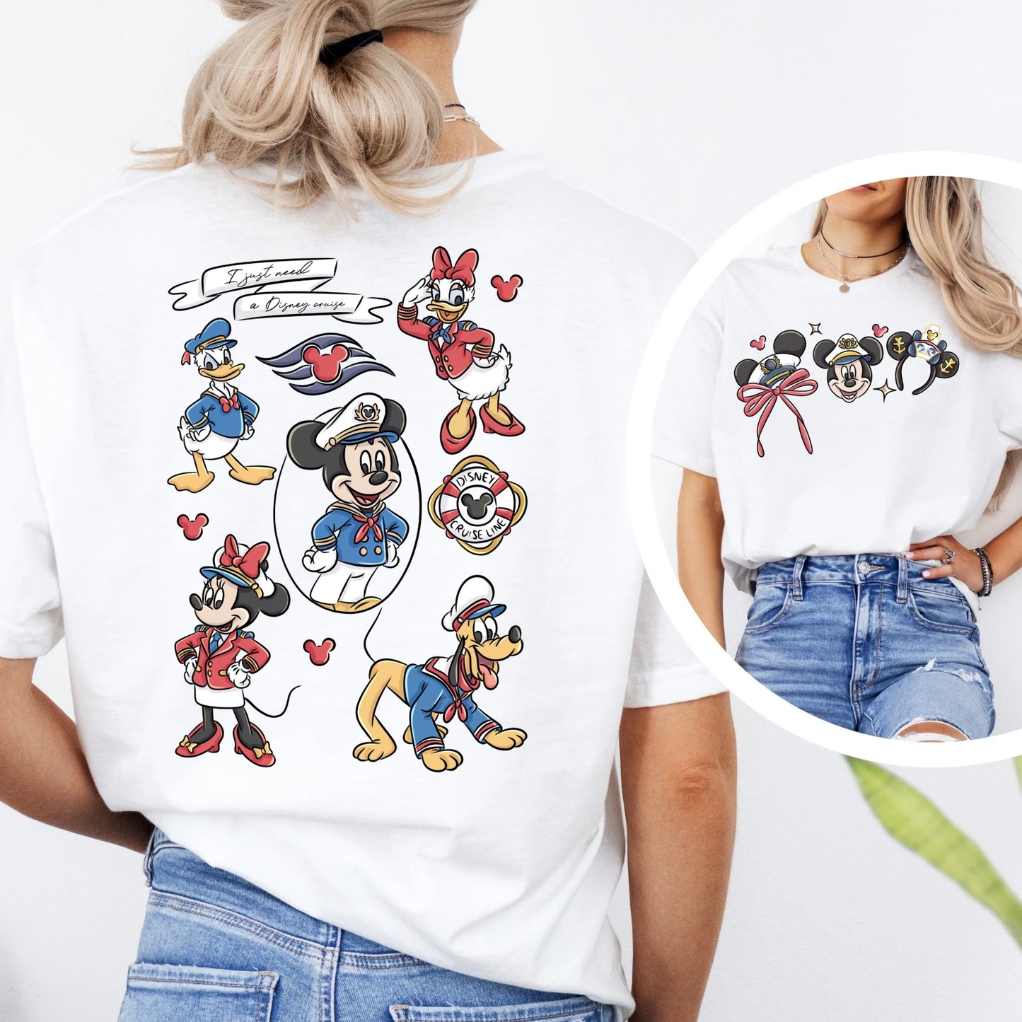 CRUISE MICKEY AND PALS DOUBLE SIDED T.SHIRT