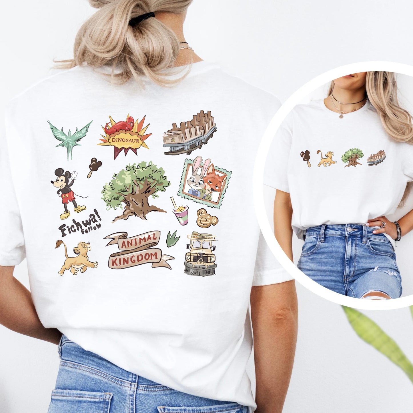 ANIMAL KINGDOM FICHWA FELLOW DOUBLE SIDED T.SHIRT