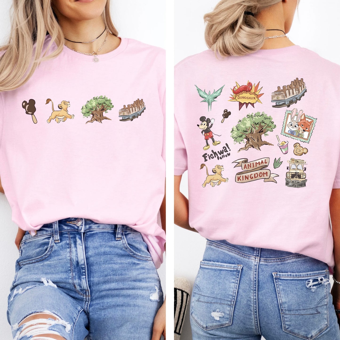 ANIMAL KINGDOM FICHWA FELLOW DOUBLE SIDED T.SHIRT