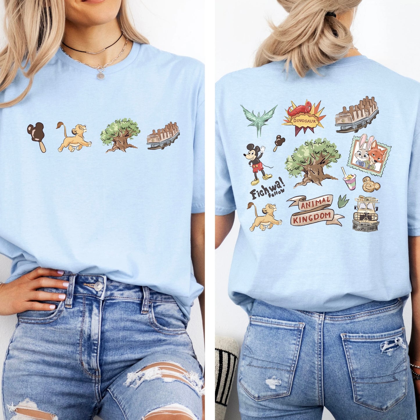 ANIMAL KINGDOM FICHWA FELLOW DOUBLE SIDED T.SHIRT